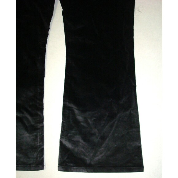 New Womens Designer Hudson Jeans 31 Black Silver NWT $225 Velvet Crop Pants High - Picture 6 of 7